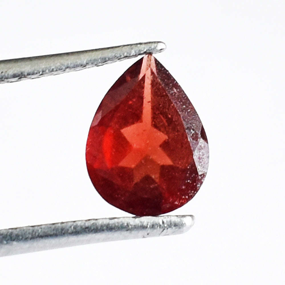 gemsmore:1 Cts Genuine Red Garnet Faceted Gemstone