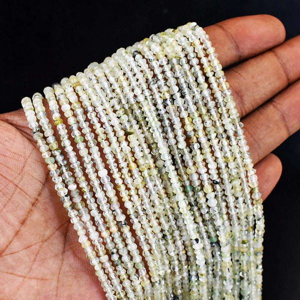 gemsmore:1 pc 02-03mm Faceted Phernite Drilled Beads Strand 13 inches