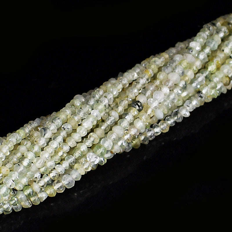 gemsmore:1 pc 02-03mm Faceted Phernite Drilled Beads Strand 13 inches