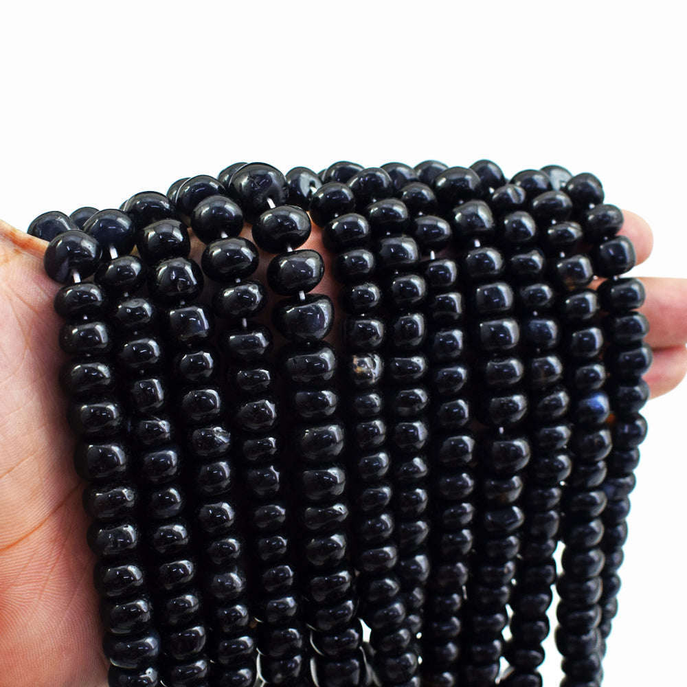 gemsmore:1 pc 08-09mm Spinel Drilled Beads Strand 13 inches