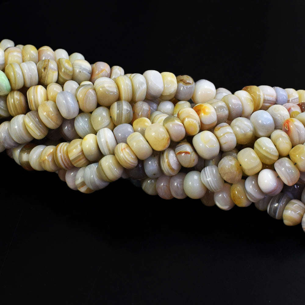 gemsmore:1 pc 11-12mm Agate Drilled Beads Strand 11  inches