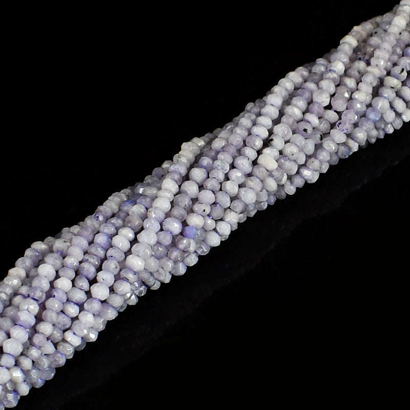 gemsmore:1 pc 3-4mm Faceted Moonstone Drilled Beads Strand 13 inches