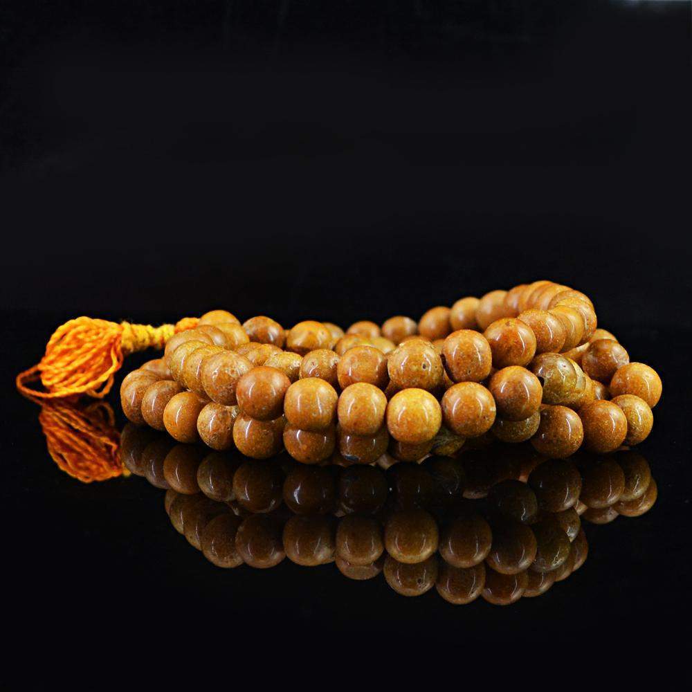 gemsmore:108 Prayer Mala Jasper Necklace Natural Round Shape Beads