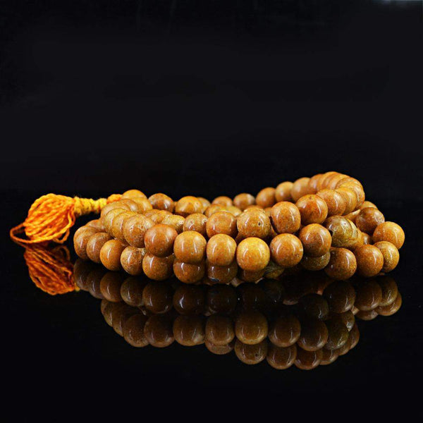 gemsmore:108 Prayer Mala Jasper Necklace Natural Round Shape Beads