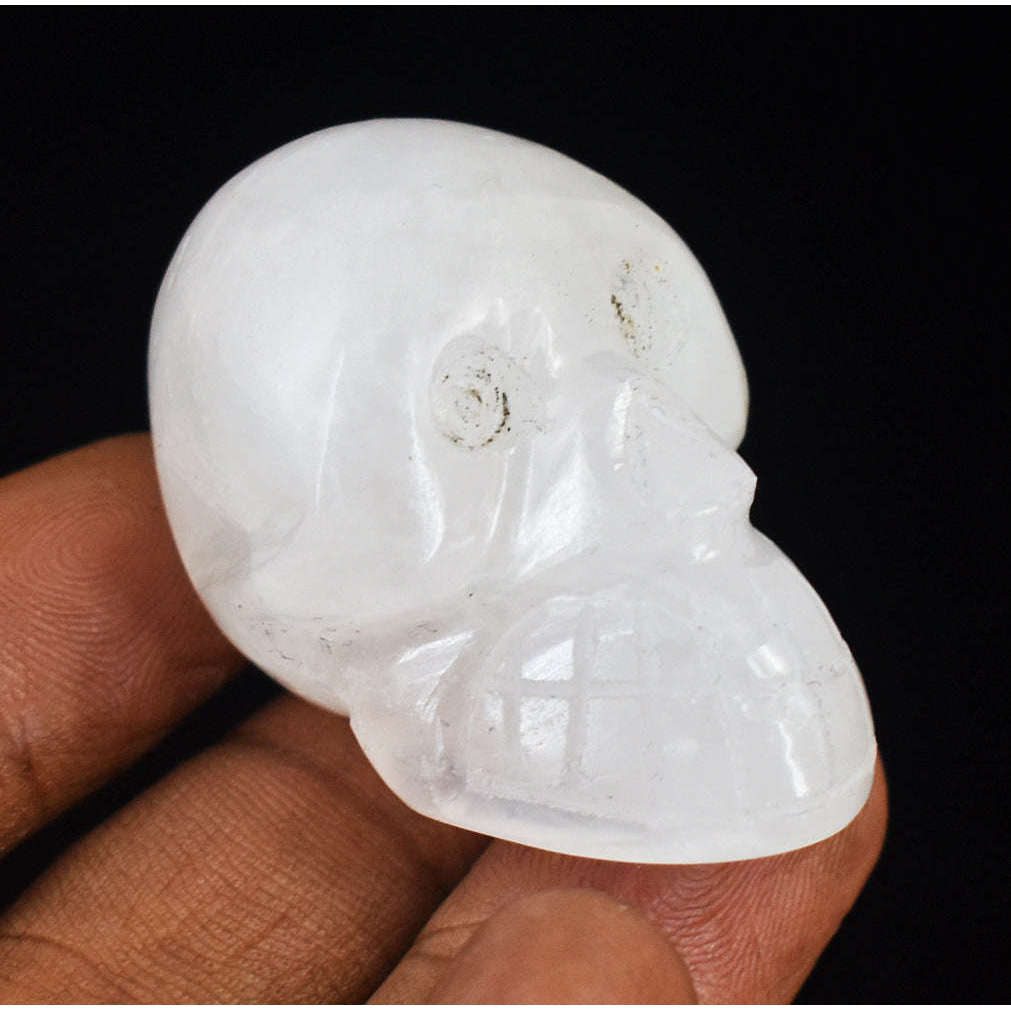 gemsmore:144 Carats  Genuine Rose Quartz Skull Gemstone