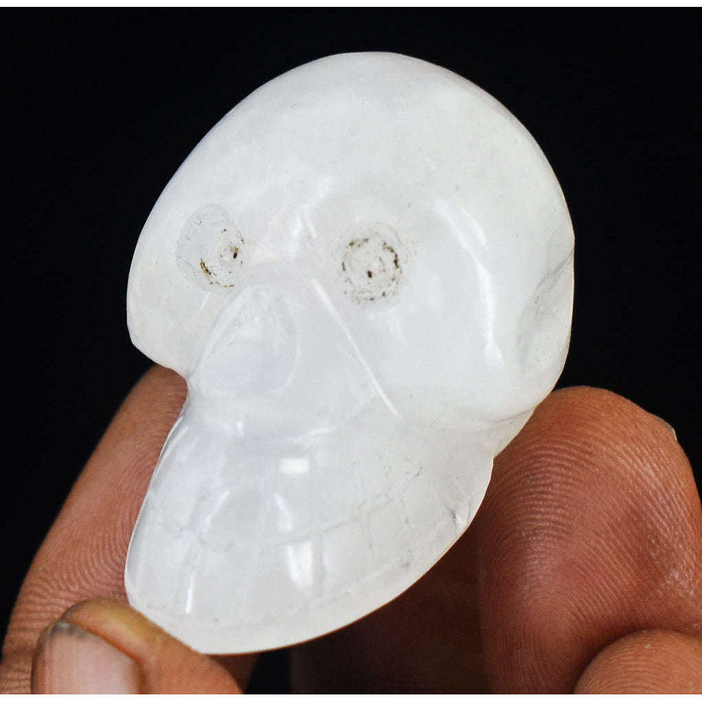 gemsmore:144 Carats  Genuine Rose Quartz Skull Gemstone
