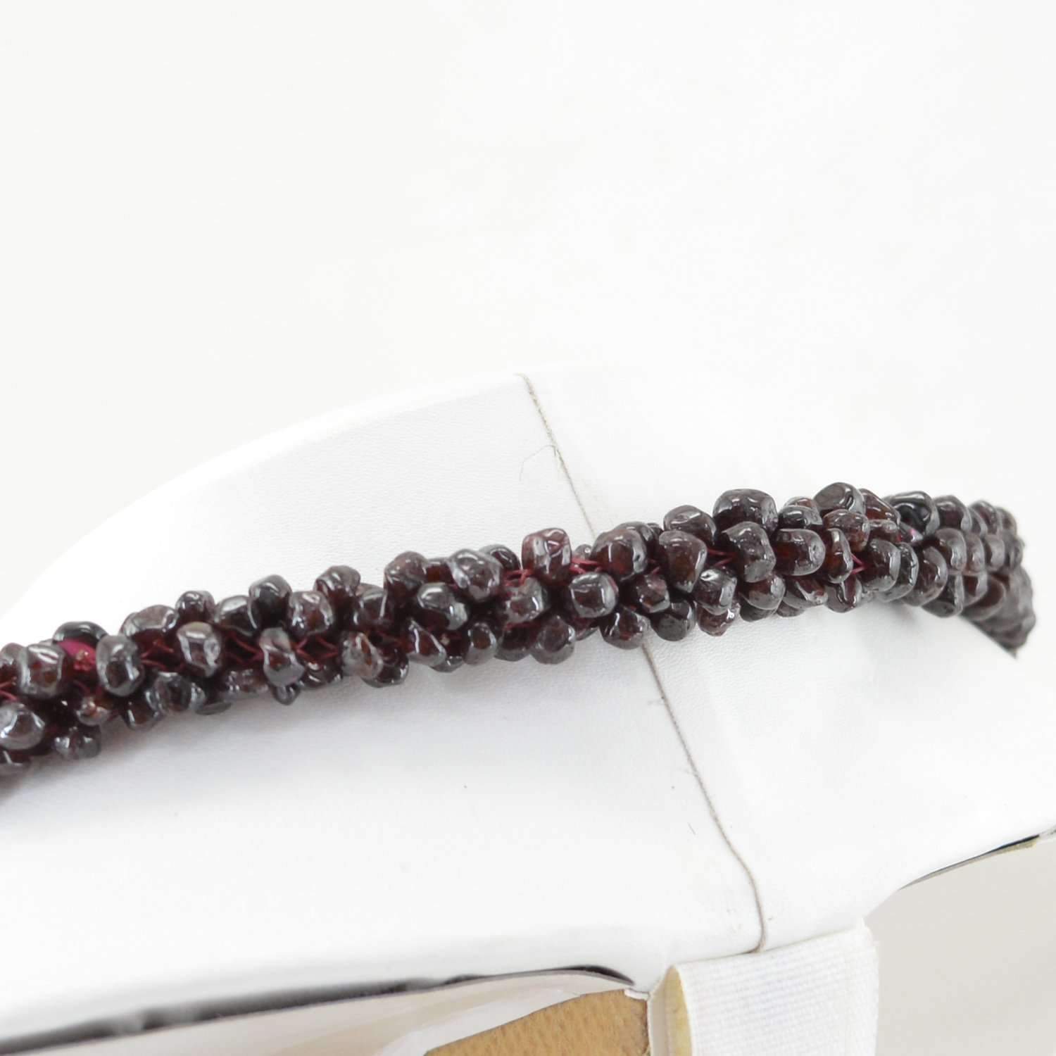 gemsmore:20 Inches Long Red Garnet Necklace Natural Unheated  Beads