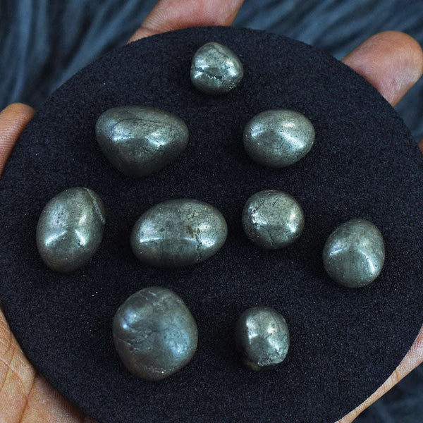 gemsmore:291 Cts Genuine Pyrite Tumble Lot Gemstone