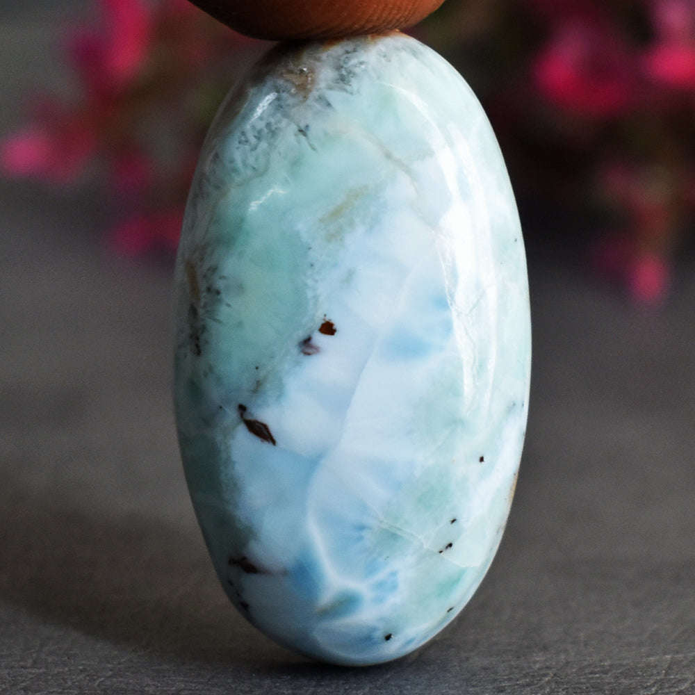 gemsmore:35 Carats  Genuine Larimar Gemstone