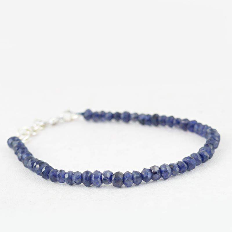 gemsmore:35.00 Cts Blue Tanzanite Bracelet Faceted - Natural Round Shape
