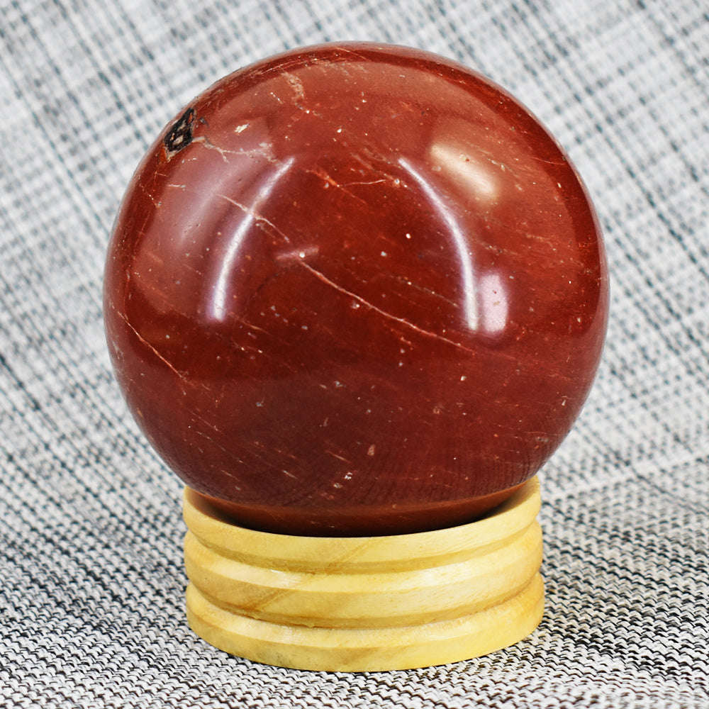 gemsmore:5385.00 Cts Red Jasper Hand Carved Crystal Healing Sphere - Huge Size