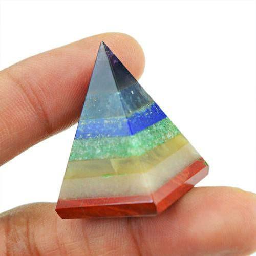 gemsmore:7 Chakra Multi Gems Best Healing Pyramid