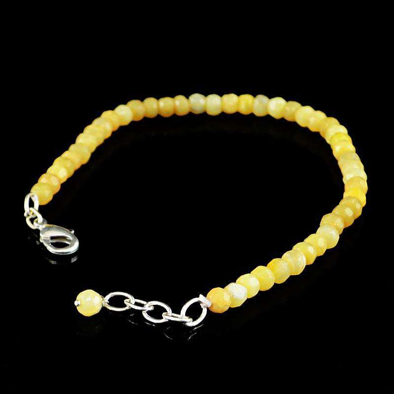 gemsmore:Agate Bracelet - Natural Round Shape Faceted Beads