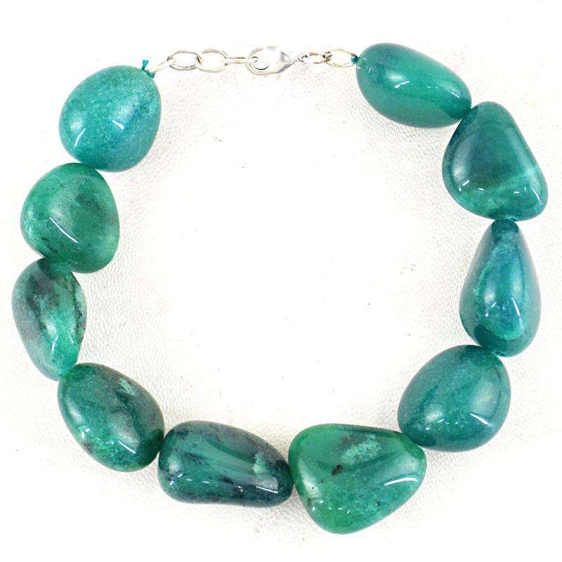 gemsmore:Agate Bracelet Natural Untreated Beads