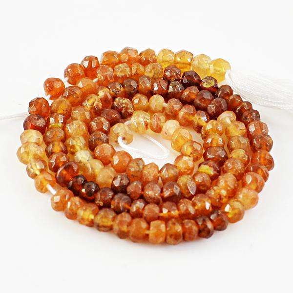 gemsmore:Amaizng Natural Hessonite Garnet Drilled Beads Strand