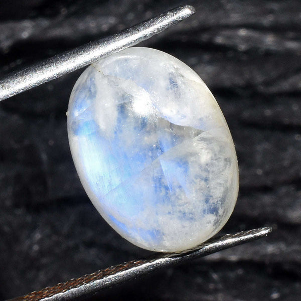 gemsmore:Amazing 10 Carats  Genuine Blue Flash Moonstone  Gemstone
