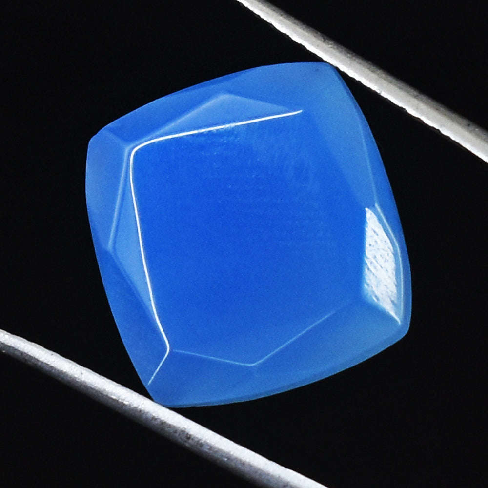 gemsmore:Amazing 15 Cts Genuine Blue Chalcedony Faceted Gem