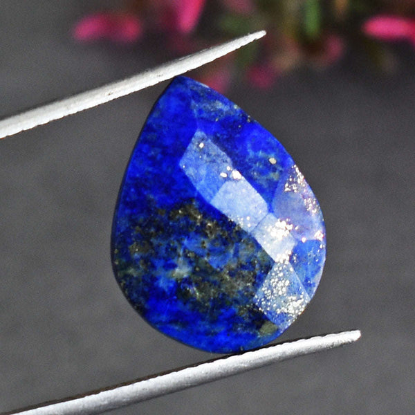 gemsmore:Amazing 7 Cts Genuine Lapis Lazuli Faceted Gemstone