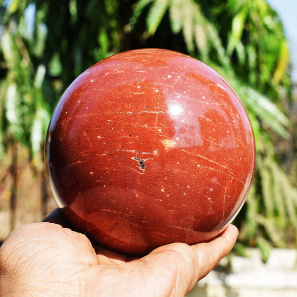 gemsmore:Amazing 7980.00 Cts Red Jasper Carved Crystal Healing Sphere - Huge Size