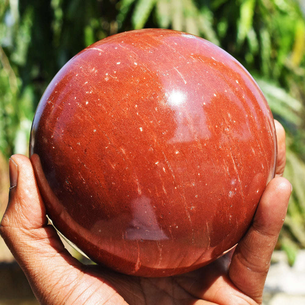 gemsmore:Amazing 7980.00 Cts Red Jasper Carved Crystal Healing Sphere - Huge Size