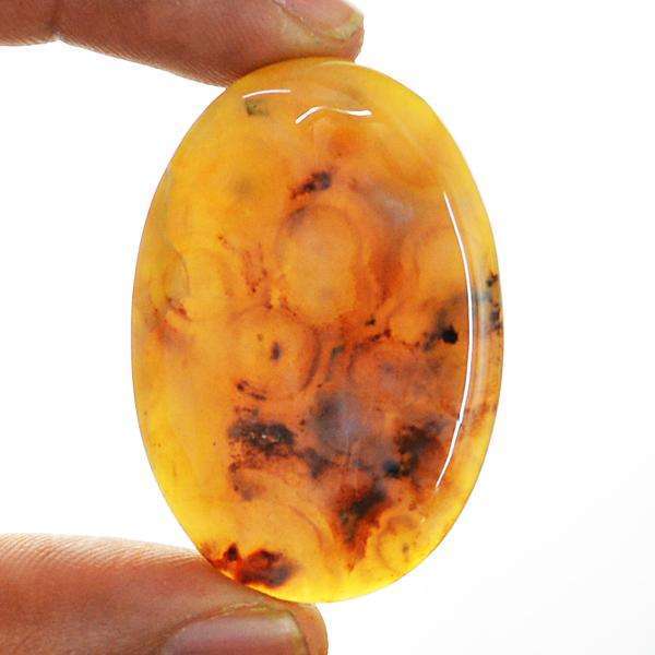 gemsmore:Amazing Agate Oval Shape Untreated Loose Gemstone
