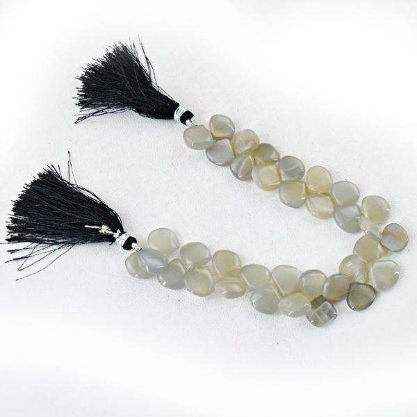 gemsmore:Amazing Agate Pear Shape Drilled Beads Strand