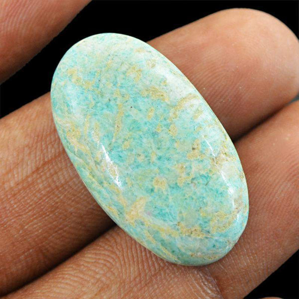 gemsmore:Amazing Amazonite Natural Oval Shape Loose Gemstone