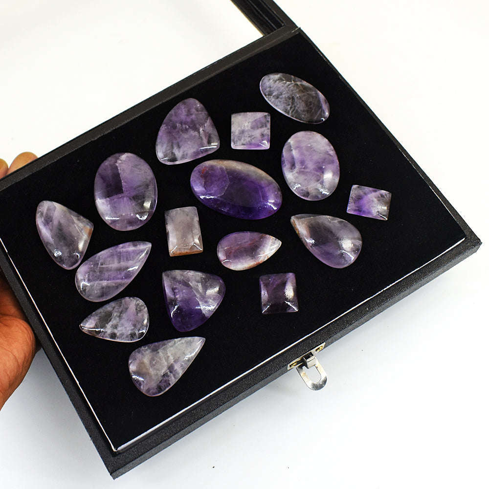 gemsmore:Amazing Amethyst Untreated Gemstone Cabochon Lot