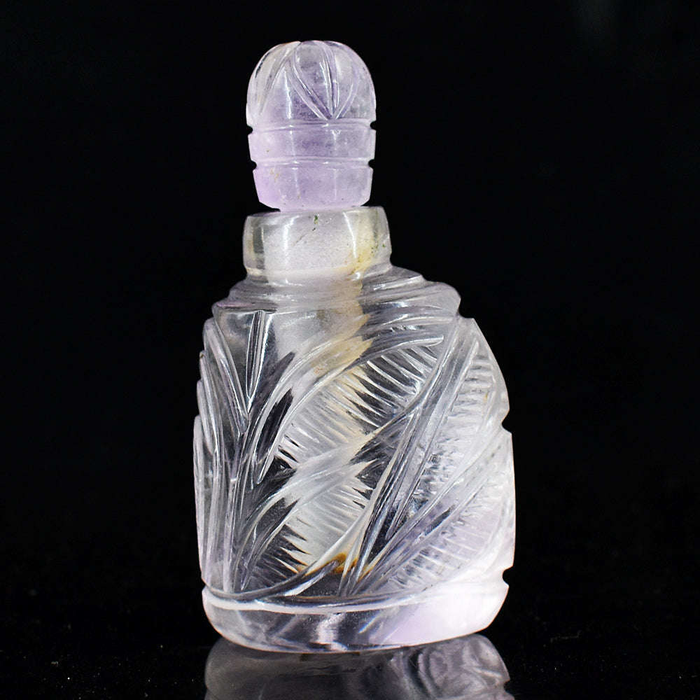 gemsmore:Amazing Ametrine Hand Carved Genuine Crystal Gemstone Carving Perfume Bottle