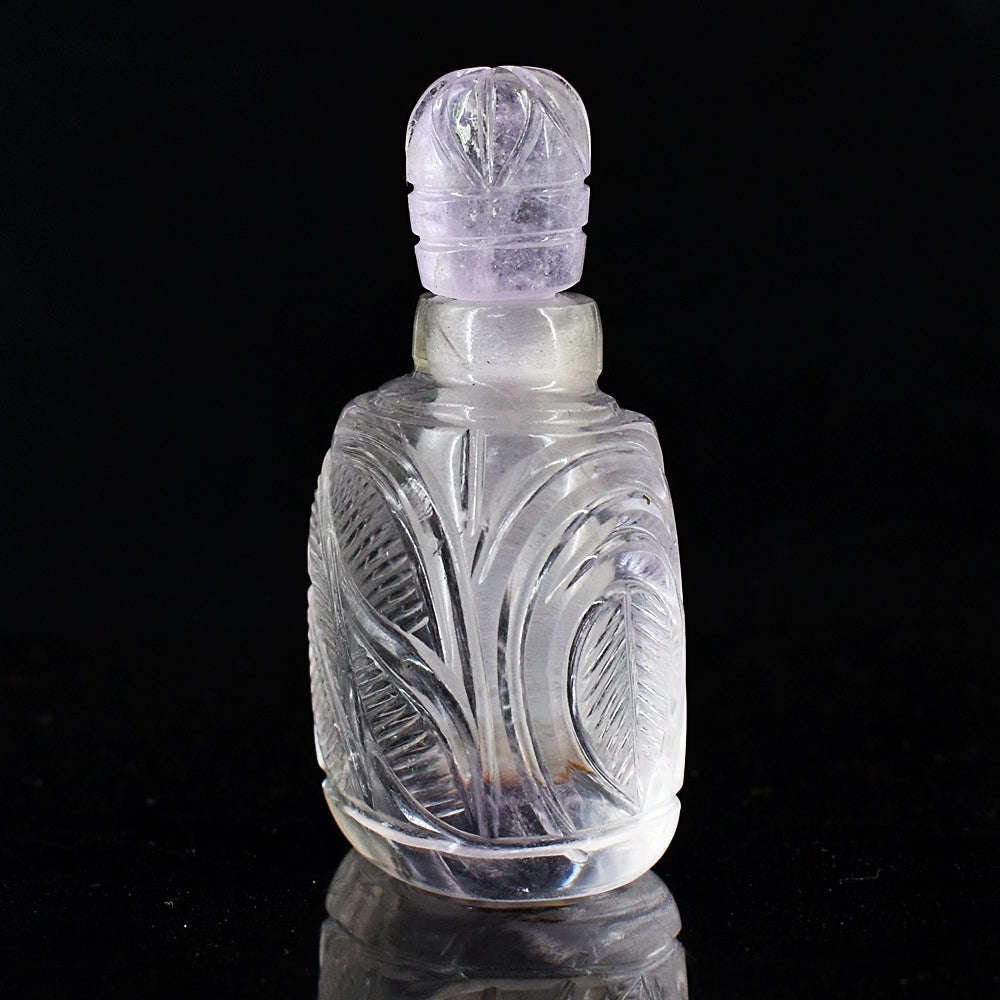 gemsmore:Amazing Ametrine Hand Carved Genuine Crystal Gemstone Carving Perfume Bottle