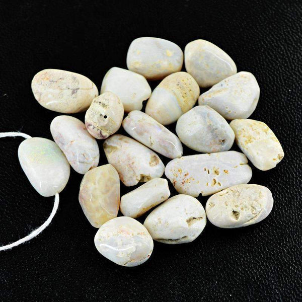 gemsmore:Amazing Australian Opal Beads Lot Natural Drilled
