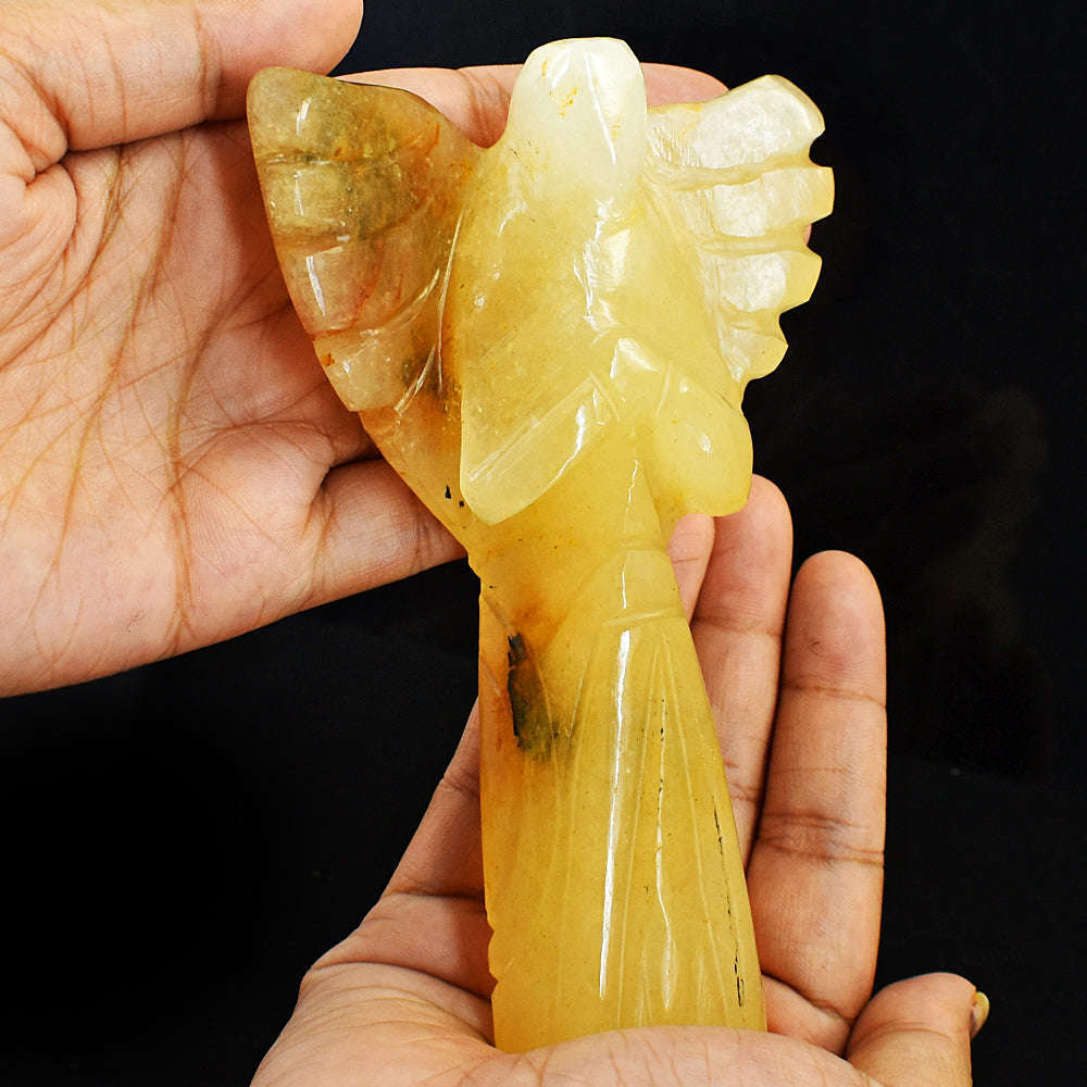 gemsmore:Amazing Aventurine Hand Carved Healing Praying Angel