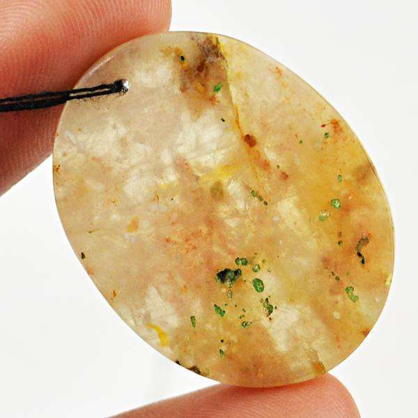 gemsmore:Amazing Aventurine Oval Shape Untreated Drilled Loose Gemstone