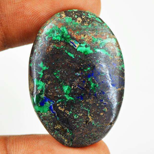 gemsmore:Amazing Azurite Oval Shape Untreated Loose Gemstone