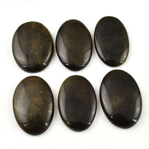 gemsmore:Amazing Black Spinel Oval Shape Loose Gemstone Lot