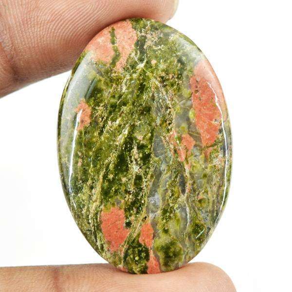 gemsmore:Amazing Blood Green Unakite Untreated Loose Gemstone