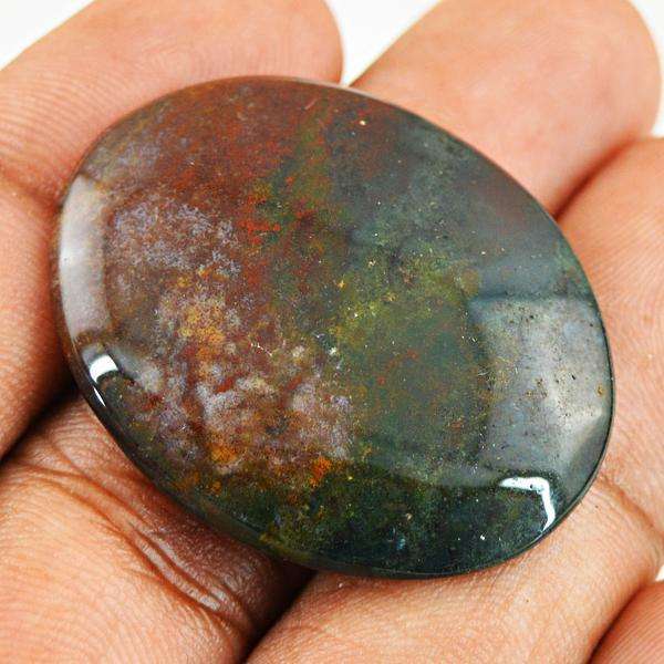 gemsmore:Amazing Bloodstone Oval Shape Untreated Loose Gemstone