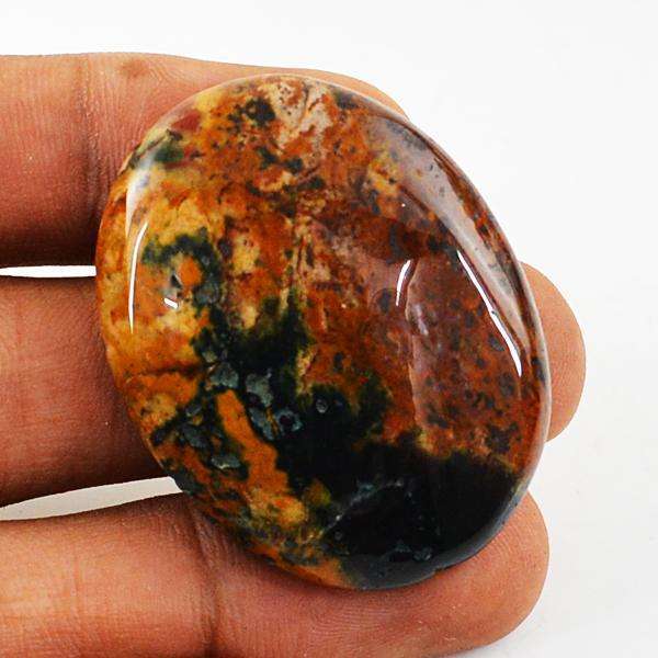 gemsmore:Amazing Bloodstone Oval Shape Untreated Loose Gemstone
