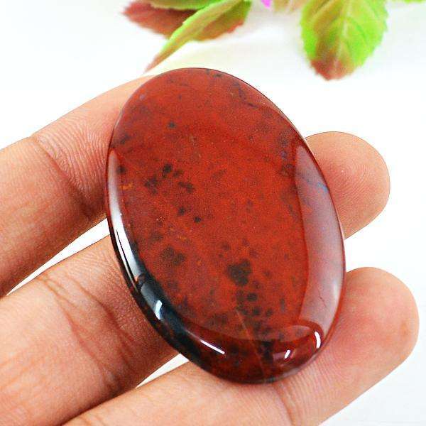 gemsmore:Amazing Bloodstone Oval Shape Untreated Loose Gemstone