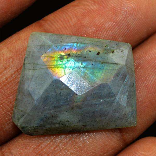 gemsmore:Amazing Blue Flash Labradorite Faceted Loose Gemstone