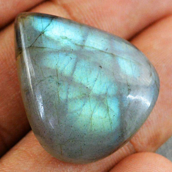 gemsmore:Amazing Blue Flash Labradorite Gemstone Natural Pear Shape