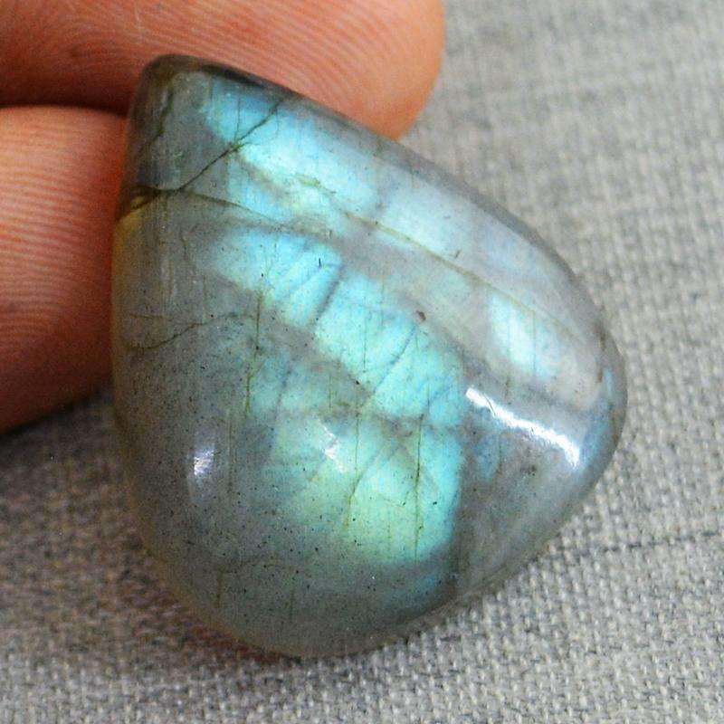 gemsmore:Amazing Blue Flash Labradorite Gemstone Natural Pear Shape