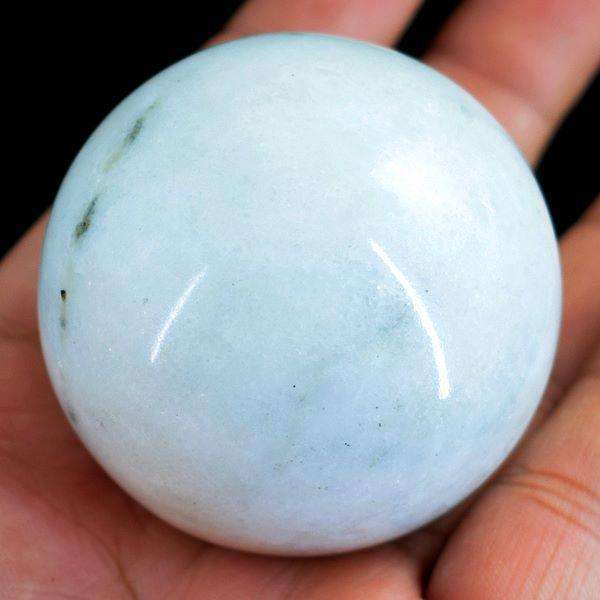gemsmore:Amazing Blue Flash Moonstone Carved Healing Sphere