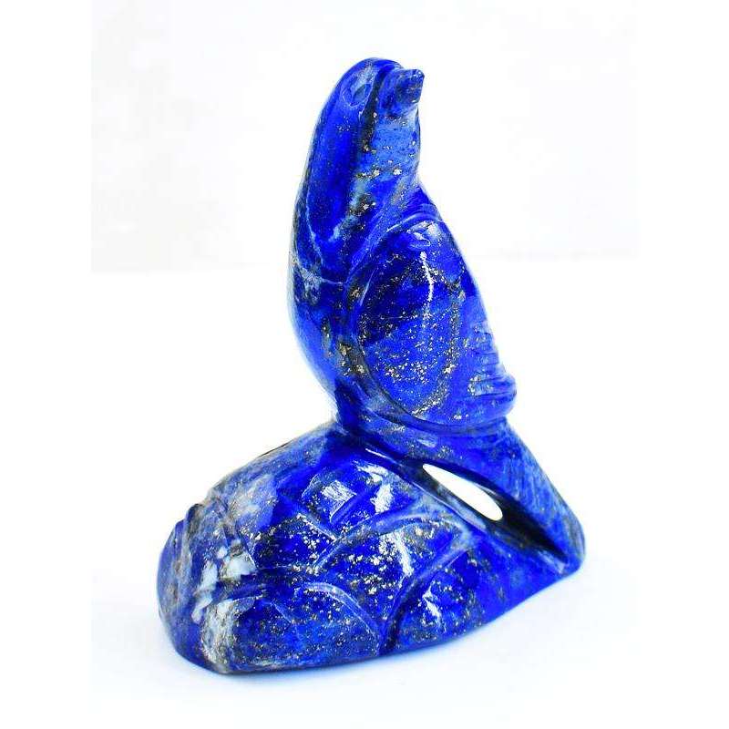 gemsmore:Amazing Blue Lapis Lazuli Hand Carved Bird Statue