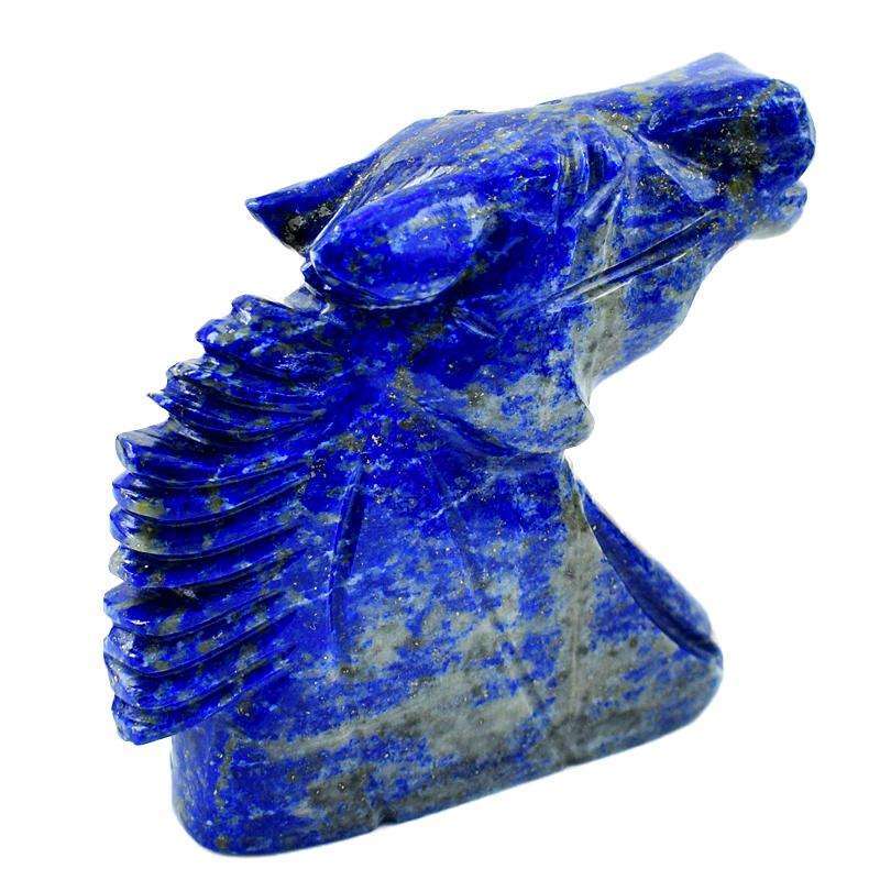 gemsmore:Amazing Blue Lapis Lazuli Hand Carved Horse Burst Gemstone