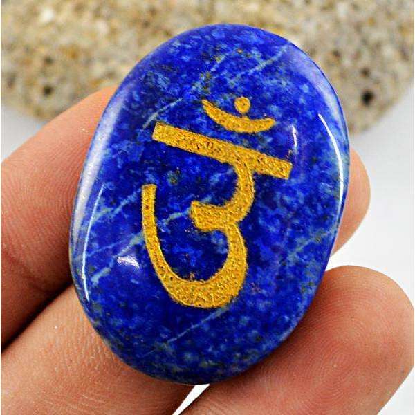 gemsmore:Amazing Blue Lapis Lazuli Oval Shape Untreated Loose Gemstone