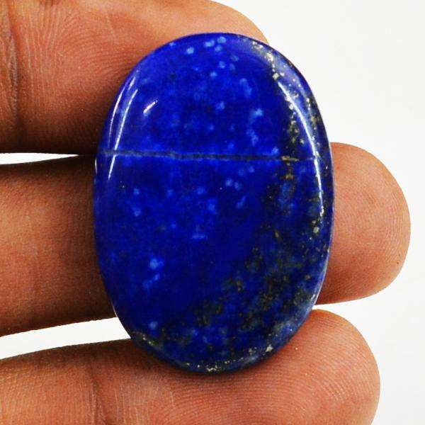 gemsmore:Amazing Blue Lapis Lazuli Oval Shape Untreated Loose Gemstone