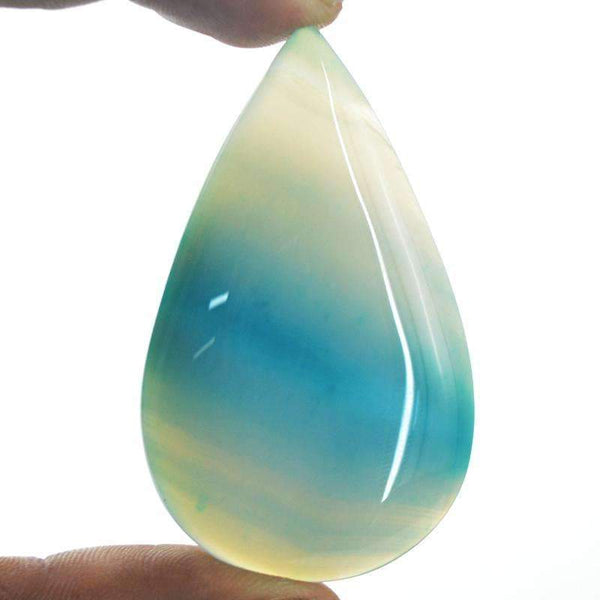 gemsmore:Amazing Blue Onyx Gemstone Natural Pear Shape