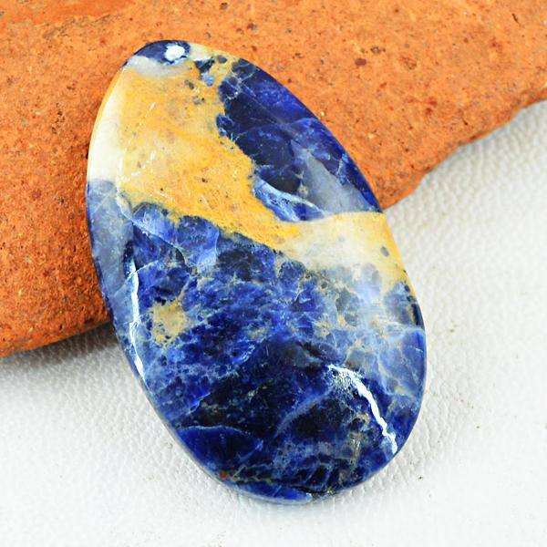 gemsmore:Amazing Blue Sodalite Oval Shape Untreated Loose Gemstone