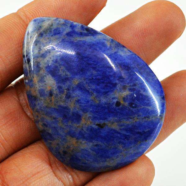 gemsmore:Amazing Blue Sodalite Pear Shape Untreated Loose Gemstone